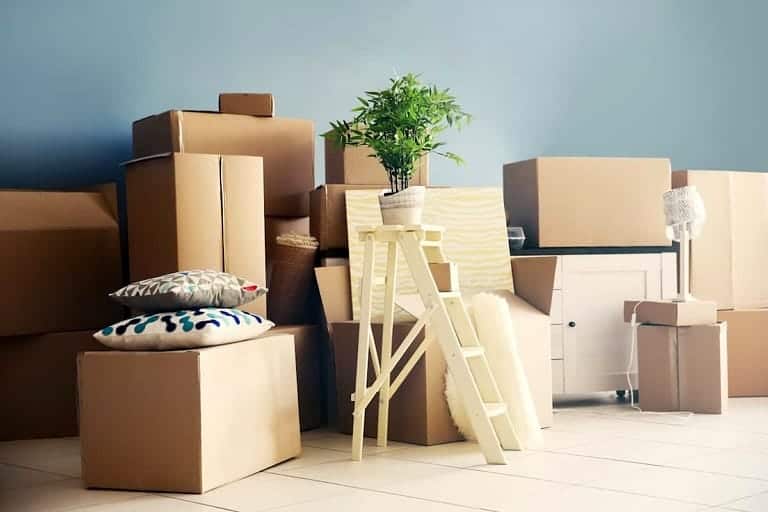 packed boxes for a move
