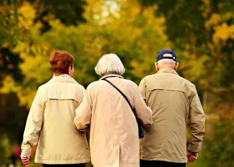 elderly people walking