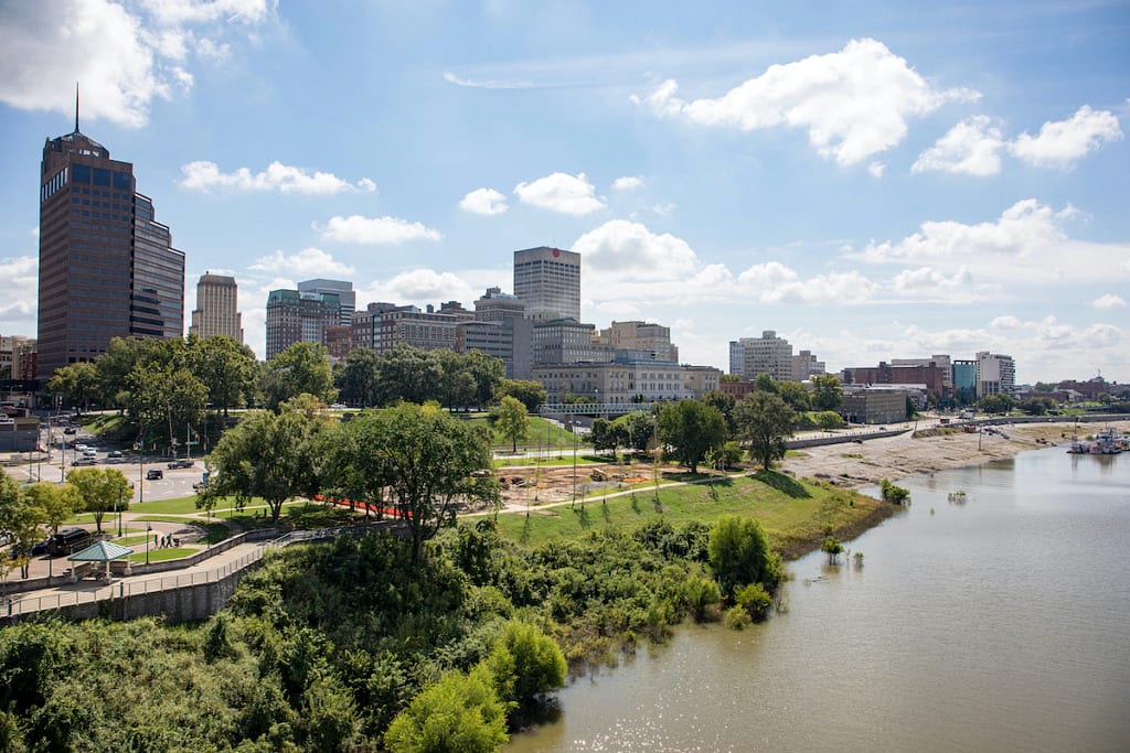 Memphis, TN view from downtown park