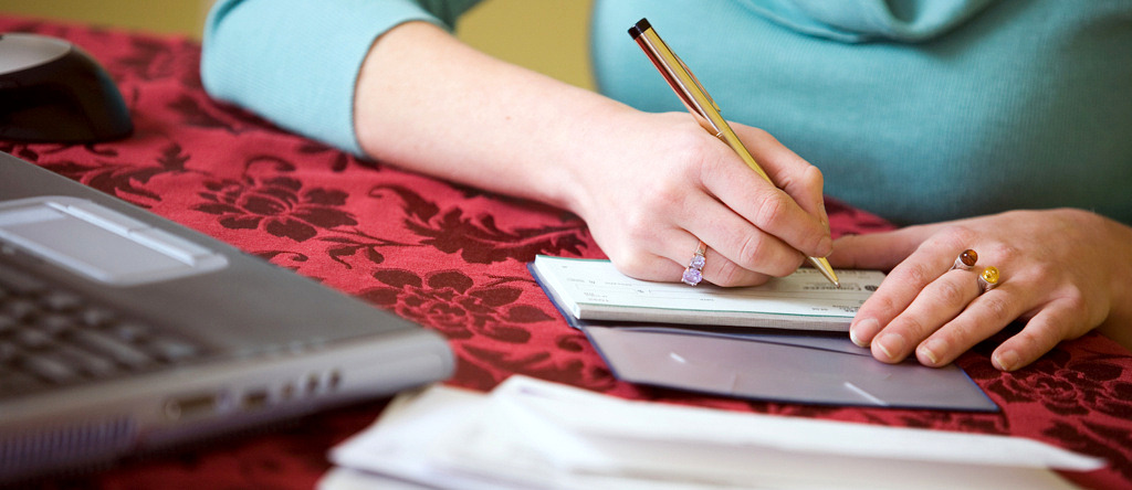 Writing a rent check