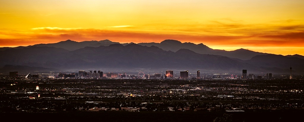 sunset view of las vegas nv