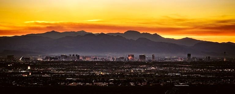 sunset view of las vegas nv