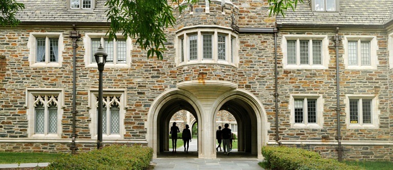 Stone arches on the Duke University campus in Durham, NC