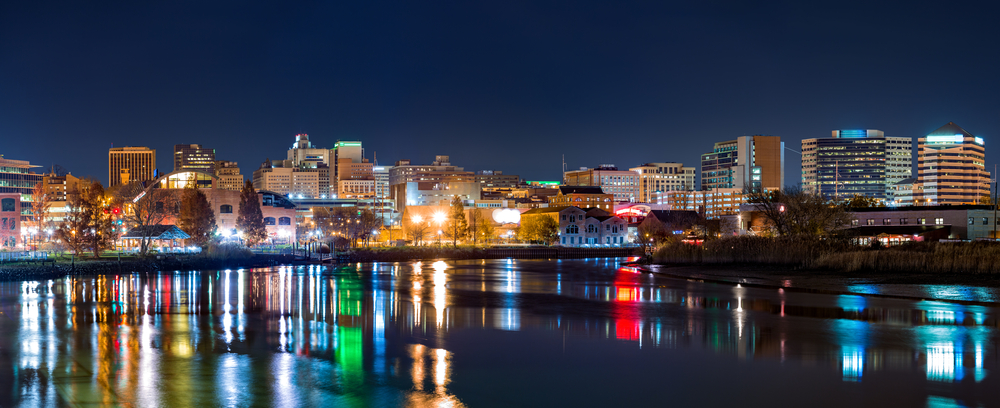 Wilmington Skyline at night