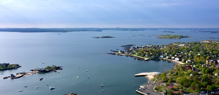 New Rochelle as seen from the sky