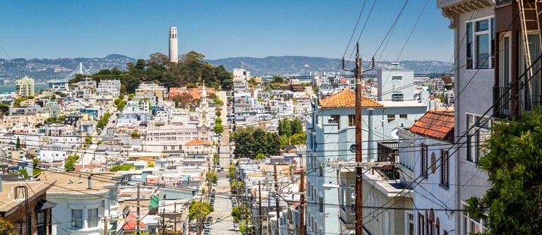 A beautiful view of San Francisco's urban sprawl