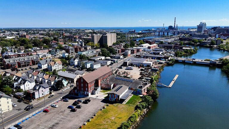 Bridgeport, CT aerial view