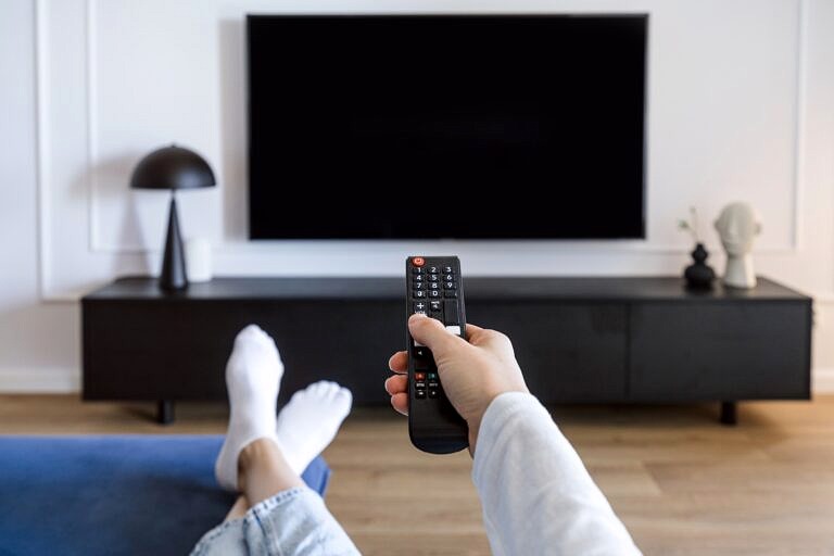 watching tv