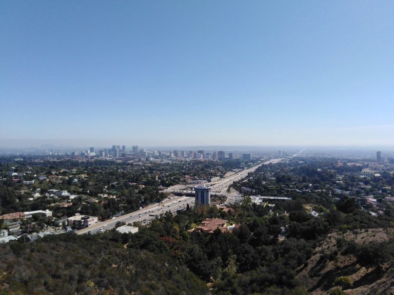 aerial view of Los Angeles, CA